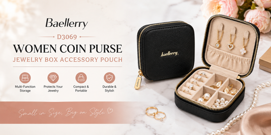 Baellerry D3069 Women Coin Purse Jewelry Box Accessory Pouch Black kind of combines