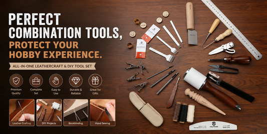 Complete 35pcs Handmade Leather DIY Tool Kit for Crafting Projects