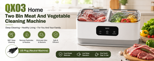 QX03 Home Two Bin Meat And Vegetable Cleaning Machine US Plug Neutral Machine