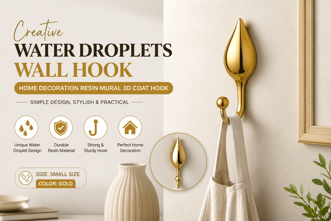 Creative Water Droplets Wall Hooks Home Decoration Resin Mural Three Dimensional Coat Hook