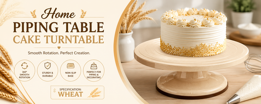 Enhance every Cake Design with the Home Piping Table Cake Turntable Specification Wheat