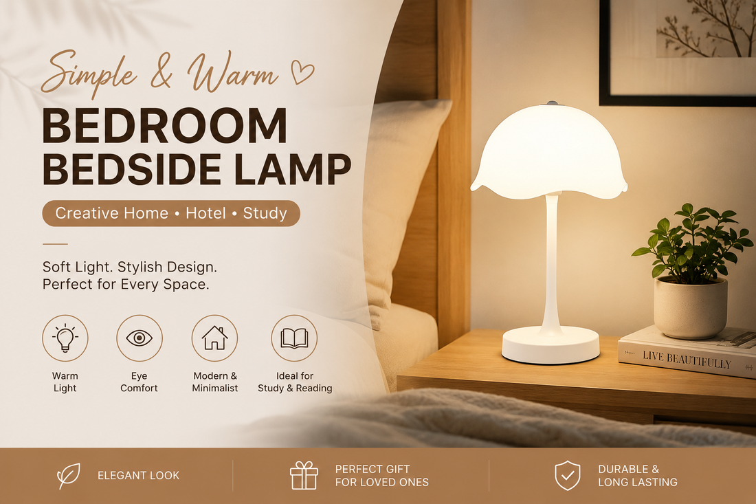 Create a Cozy Atmosphere with This Simple & Warm White Bedside Lamp