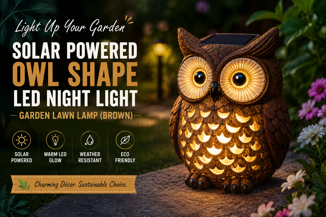 Brighten Your Garden with a Charming Solar Powered Owl LED Night Light