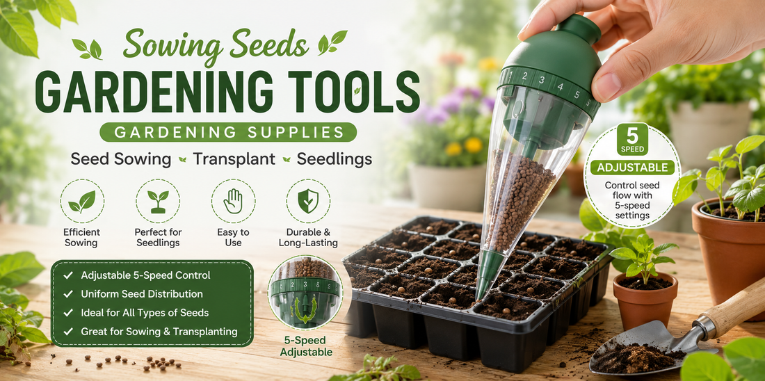 Enhance Garden Efficiency with the 5-Speed Adjustable Seed Sowing and Transplanting Tool
