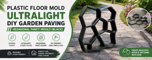 Create Custom Decorative Walkways Using The Plastic Floor Mold Ultralight DIY Garden Paving Hexagonal Fancy Mould