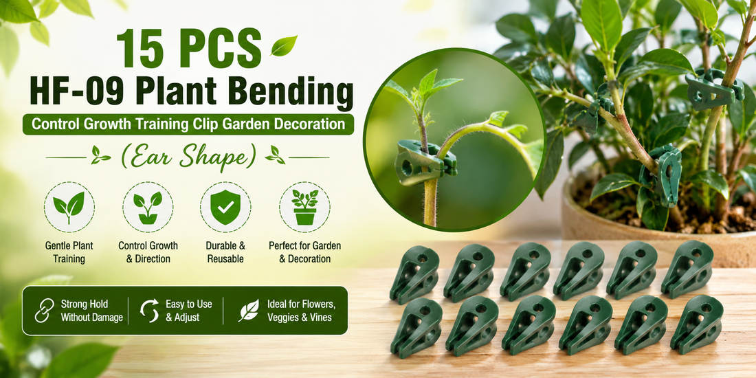 Enhance Plant Growth Naturally with the 15 PCS HF-09 Plant Bending Control Growth Training Clip Ear Shape