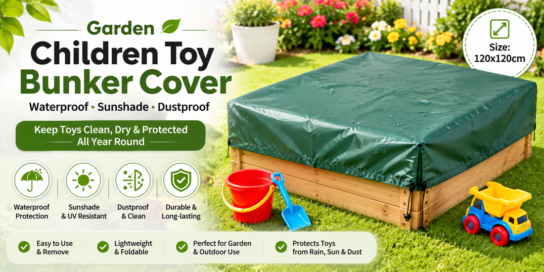 Outdoor Play and Protection with the Garden Children Toy Bunker Cover , Small Bath Waterproof Sunshade Cover 120x120cm Green