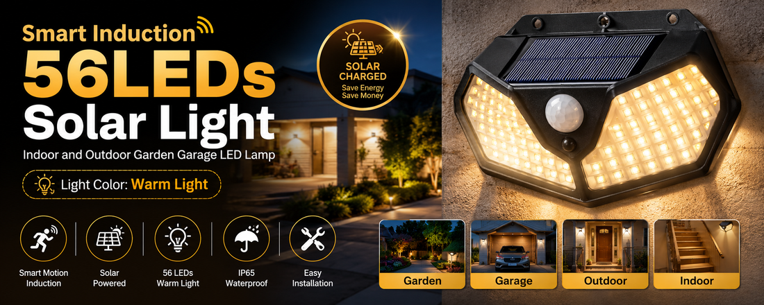 Illuminate Your Property With a High Performance Smart Induction 56LEDs Solar Light 