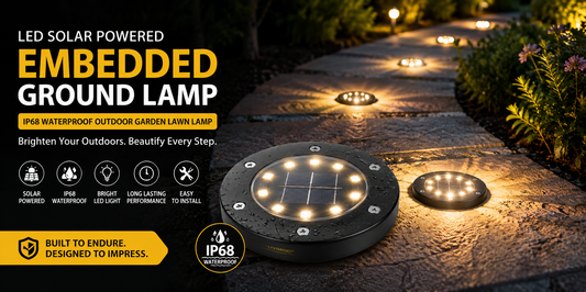 Solar-Powered Brilliance: Upgrade Your Garden with Waterproof LED Ground Lights