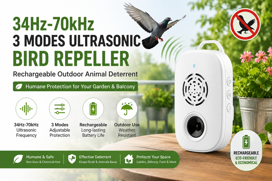 Enjoy a Cleaner Garden with This Powerful Ultrasonic Bird Repellent Device