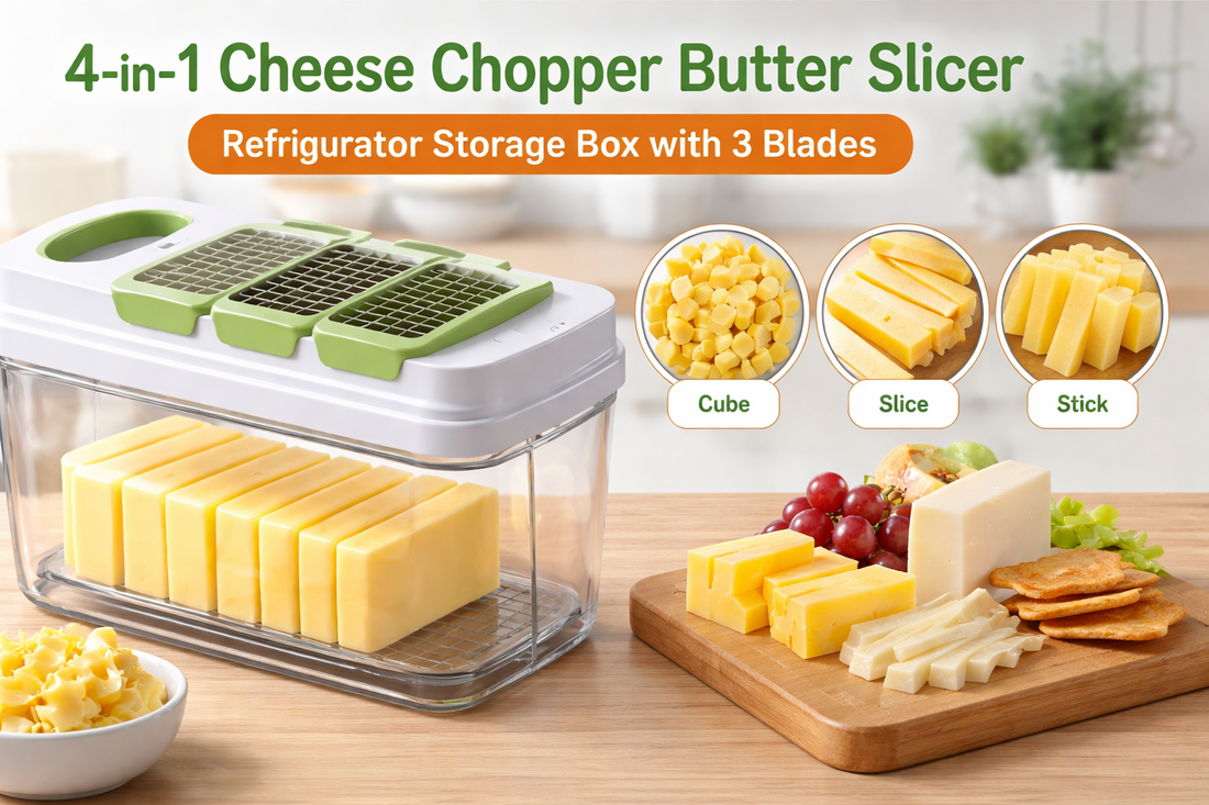 4-in-1 Cheese Chopper Butter Slicer: The Ultimate Kitchen Tool for Easy Cutting and Storage