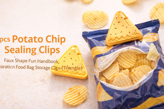 Keep Snacks Fresh with 2pcs Triangle Potato Chip Sealing Clips – Fun Food Bag Storage Solution