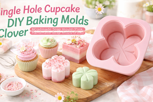 Bake & Create with Style: Clover Cupcake and Soap Mold Magic in Pink