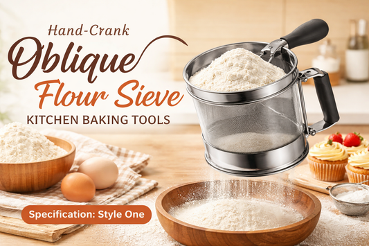 Effortless Baking Perfection with the Hand-Crank Oblique Flour Sieve (Style One)