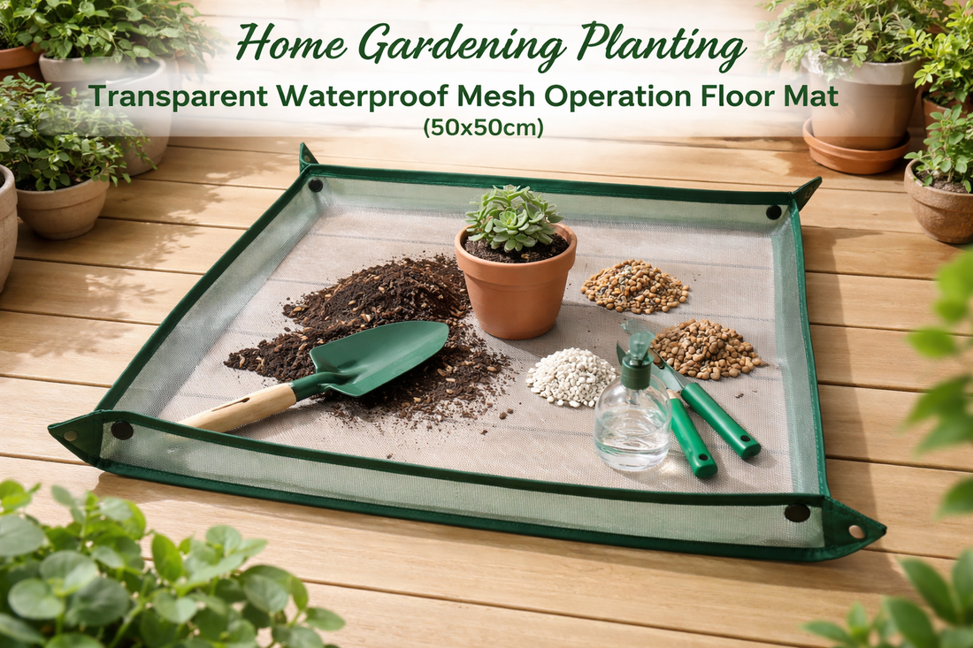 The Ultimate Transparent Waterproof Mesh Planting Operation Floor Mat will help you learn how to care for indoor plants without creating any mess in your home.