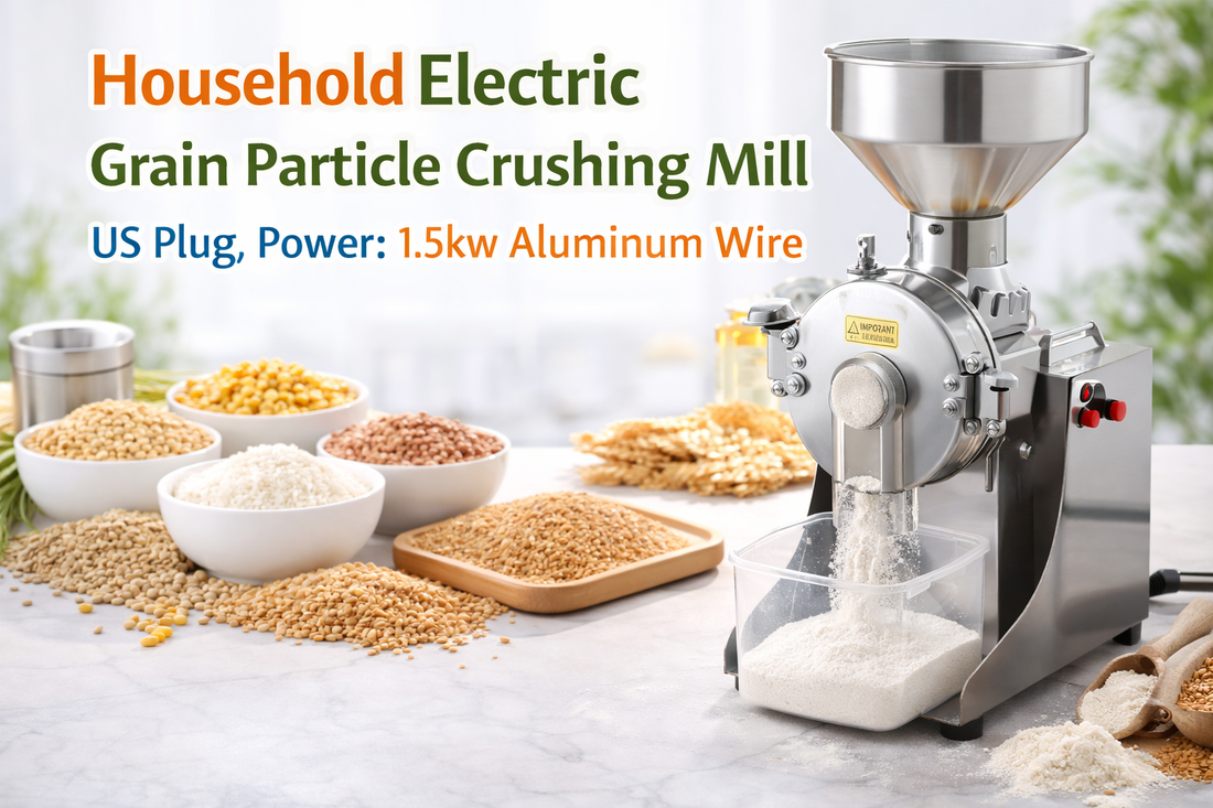 Efficient Home Grain Processing with the 1.5KW Household Electric Crushing Mill (US Plug)