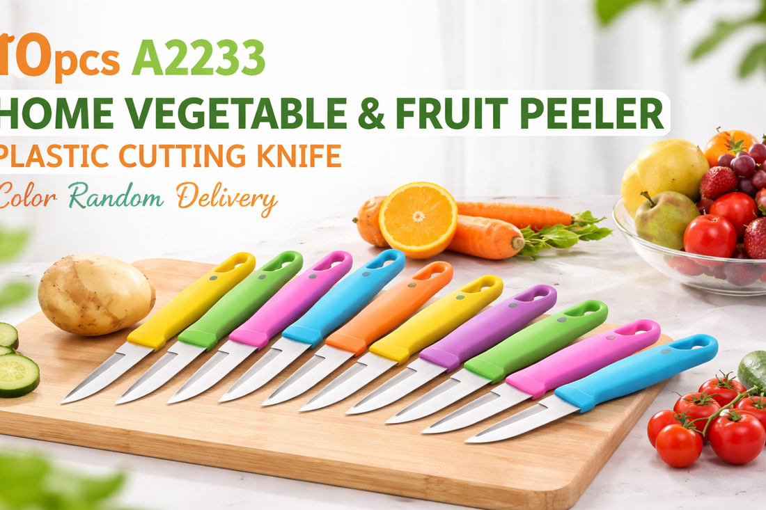 Make Food Prep Easier with the 10pcs A2233 Home Vegetable & Fruit Peeler Plastic Knife Set