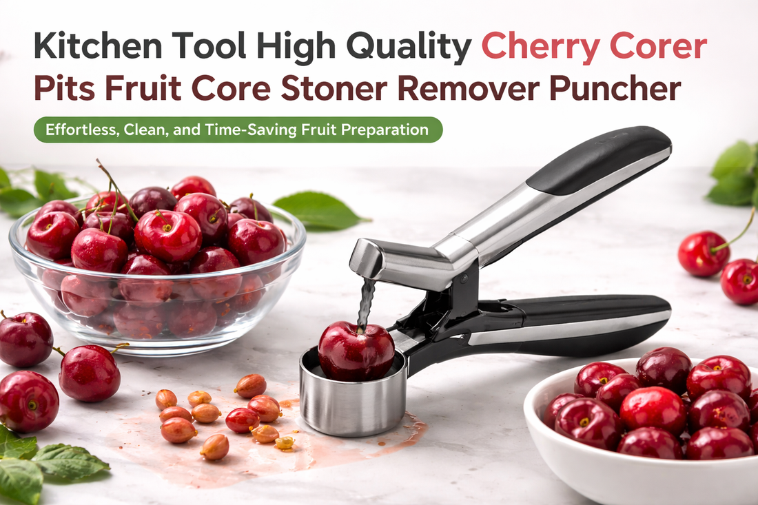 Kitchen Tool High Quality Cherry Corer Pits Fruit Core Stoner Remover Puncher: Effortless, Clean, and Time-Saving Fruit Preparation for Every Kitchen