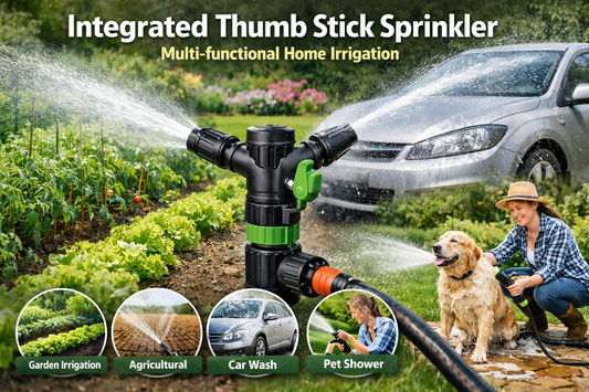 Integrated Thumb Stick Sprinkler Multi-Functional Irrigation & Car Wash Spray Tool