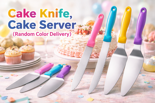 Cake Knife and Cake Server (Random Color Delivery): A Must-Have Tool for Every Celebration