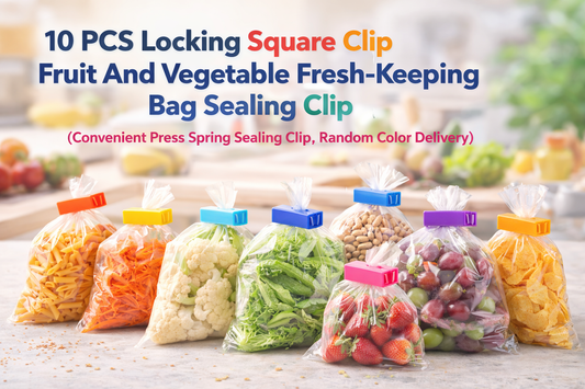Food Storage Made Easy with Locking Square Clip Fresh-Keeping Bag Sealing Clips
