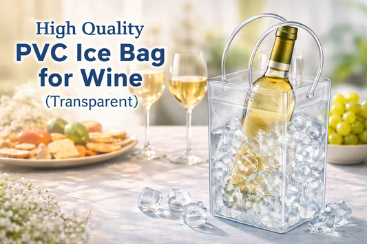 Enjoy Perfectly Chilled Wine Anywhere with the Transparent PVC Wine Ice Bag