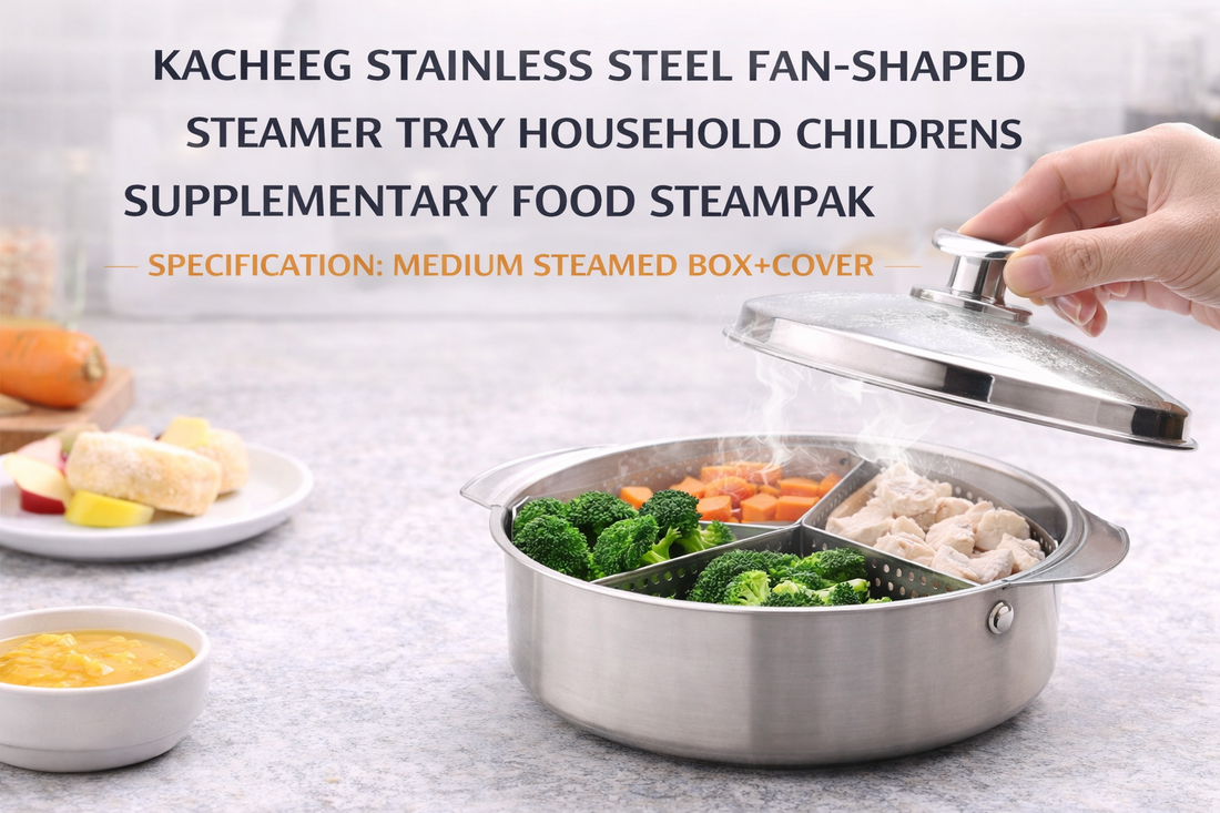Cook Healthy Meals Easily with the Kacheeg Fan-Shaped Stainless Steel Steamer Tray