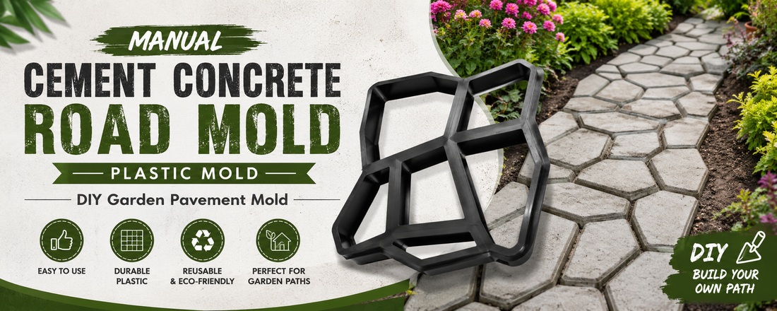 Create Your Own Scenic Walkways With A Durable Manual Cement Concrete Road Mold For DIY Garden Pavements