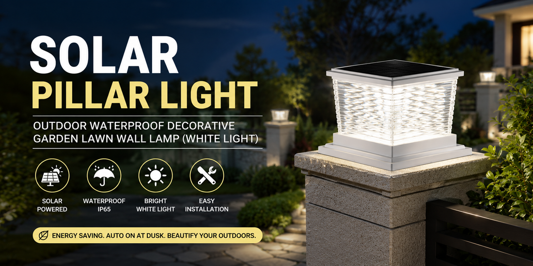 Modern solar pillar lights provide a bright outdoor illumination which creates a welcoming atmosphere for your pathways.