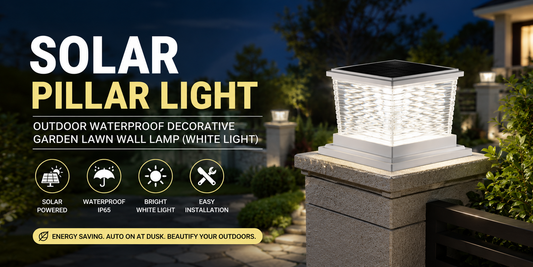 Modern solar pillar lights provide a bright outdoor illumination which creates a welcoming atmosphere for your pathways.
