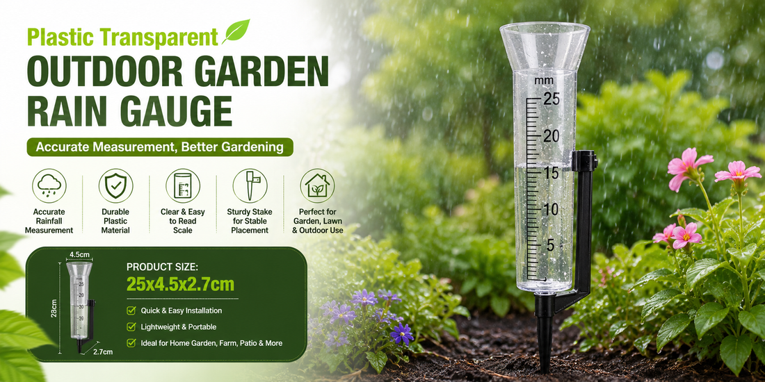 Smart Rain Tracking for Every Garden: Plastic Transparent Outdoor Rain Gauge