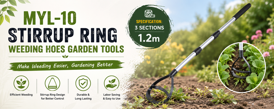 Master Your Landscape Maintenance with that pro-grade MYL-10 Stirrup Ring Weeding Hoes Garden Tools In a Twelve Meter Length