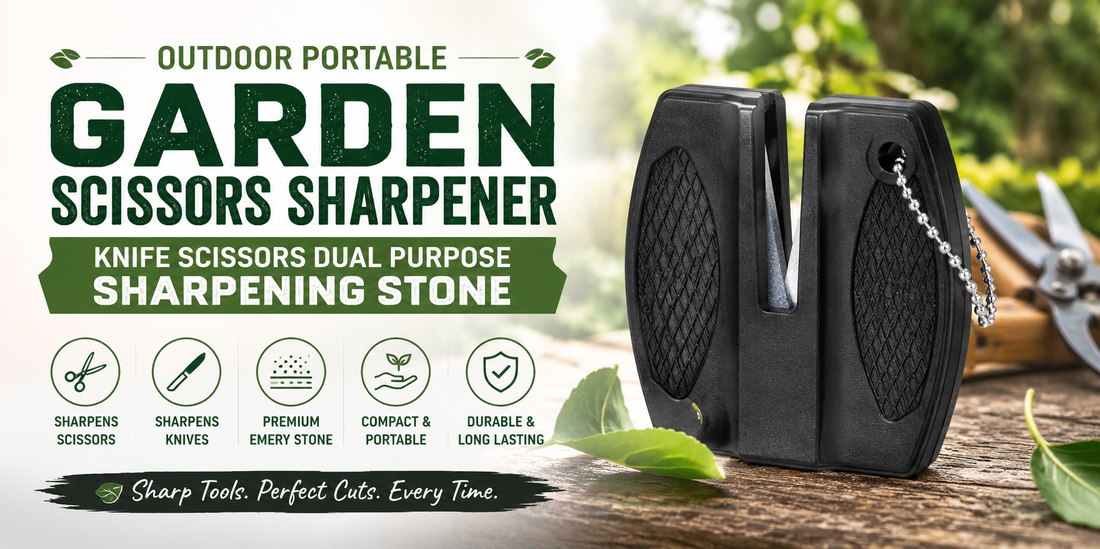 Keep Your Garden Tools in Peak Condition With the Outdoor Portable Garden Scissors Sharpener Knife Scissors Dual Purpose Sharpening Stone