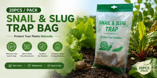 Effective and Transparent Pest Management, with the 20pcs per pack Snail Slug Trap Bag for Your Garden Vegetable Plot
