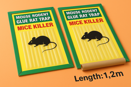 Catch Rodents Fast with 2pcs Glue Trap Boards Extra-long 1.2m design for powerful, mess-free mouse control.