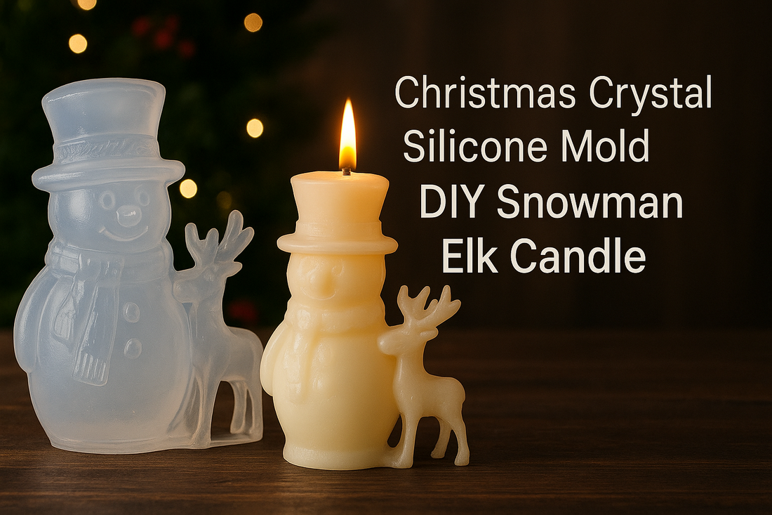Crafting Winter Magic: The Enchanting Allure of the Christmas Crystal Silicone Mold DIY Snowman Elk Candle (High Christmas Snowman 003)