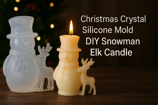 Crafting Winter Magic: The Enchanting Allure of the Christmas Crystal Silicone Mold DIY Snowman Elk Candle (High Christmas Snowman 003)