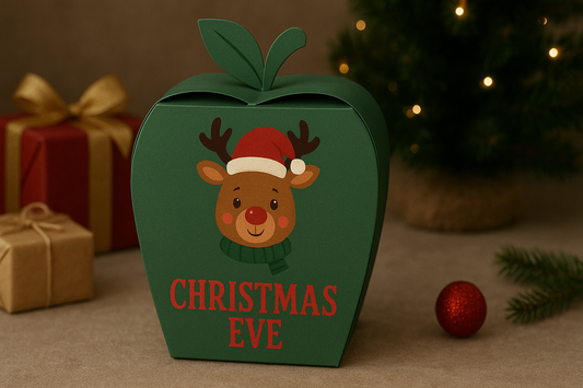 Christmas Eve Apple Packaging Gift Box Candy Box (Green) – A Festive Symbol of Sweetness, Blessings & Celebration