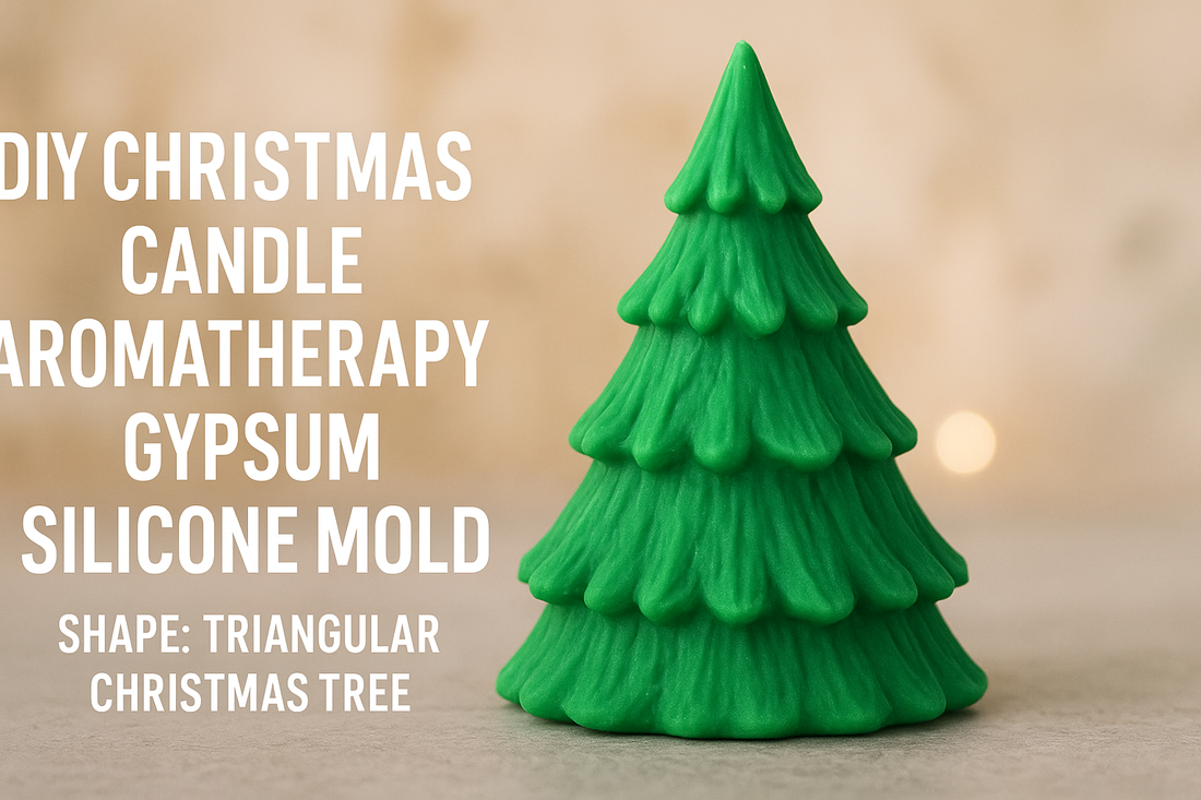 Create Magical Holiday Ambiance with DIY Christmas Candle Aromatherapy Gypsum Silicone Mold – Triangular Christmas Tree