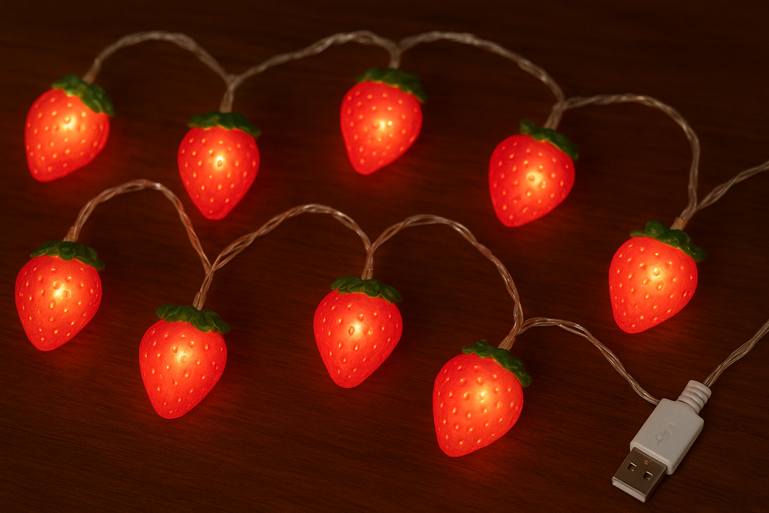 USB Strawberry Light String LED Christmas Decoration Lights, Length: 1.5m (10 Lights)