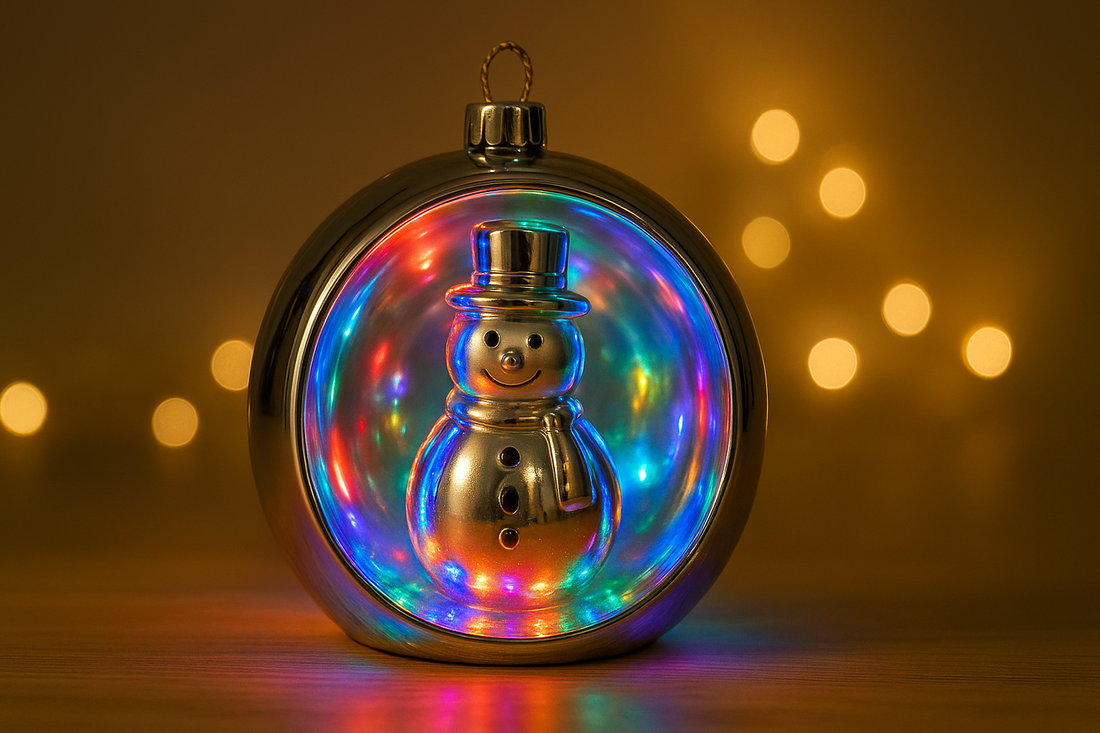A Shimmering Holiday Glow: The Magic of the Silver Snowman Luminous Christmas Ball