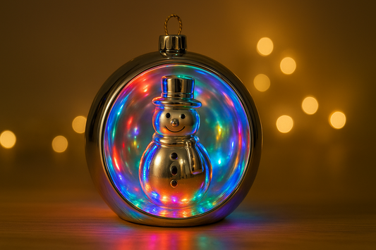 A Shimmering Holiday Glow: The Magic of the Silver Snowman Luminous Christmas Ball