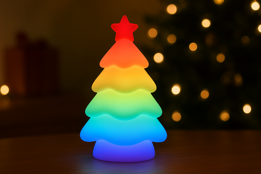 Glowing Christmas Magic — The Colorful Silicone Night Light Tree That Brings Music and Festive Warmth to Your Home