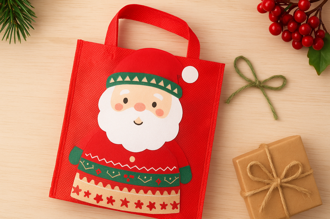Folding Candy Gift Packaging Bag Non-Woven Bag Christmas Decoration Gift Bag (Elderly)