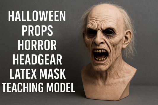 Transform Your Look with the Halloween Props Horror Headgear Latex Mask Teaching Model