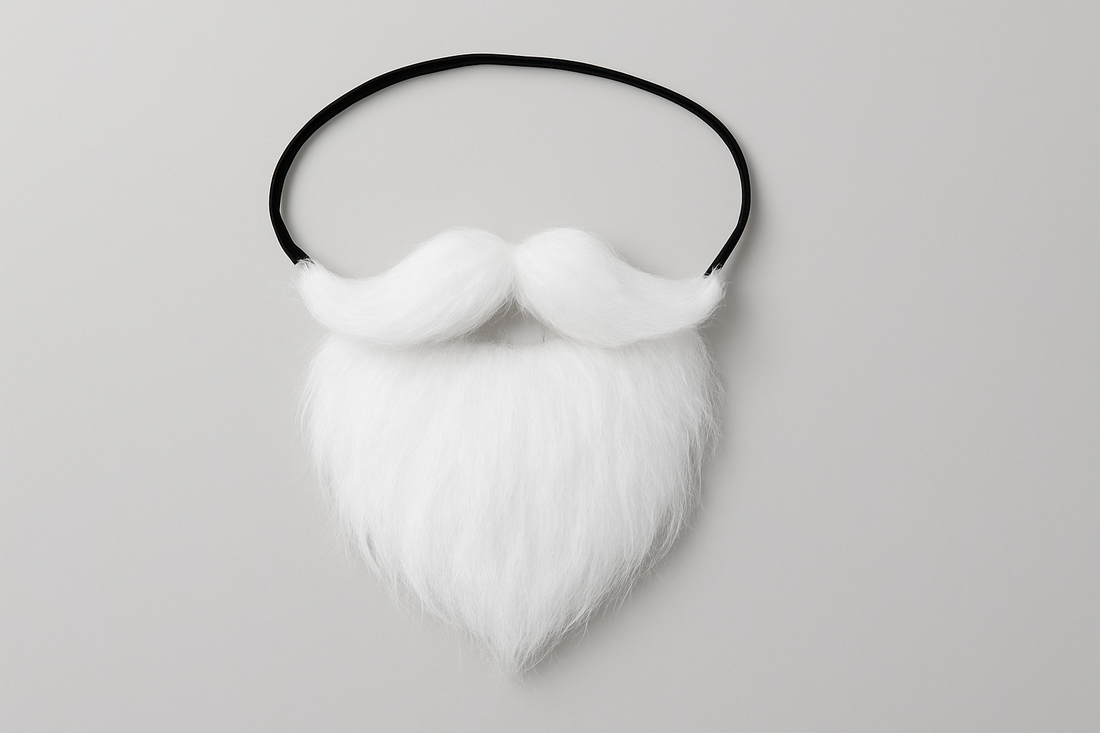 White Bushy Mustache Fake Beard with Elastic Strap (White): A Fun, Versatile, and Realistic Costume Essential for Every Occasion