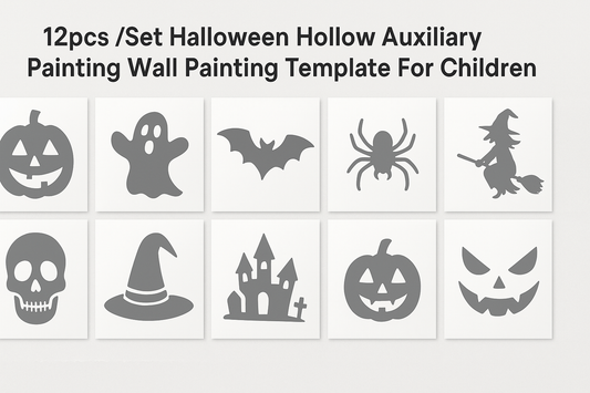12pcs/Set Halloween Hollow Auxiliary Painting Wall Painting Template for Children: A Creative Way to Celebrate Halloween with Art and Imagination