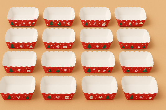 Festive Feasts Made Fun: 20pcs/Pack Christmas Food Snack Tray (French Fries Paper Tray)