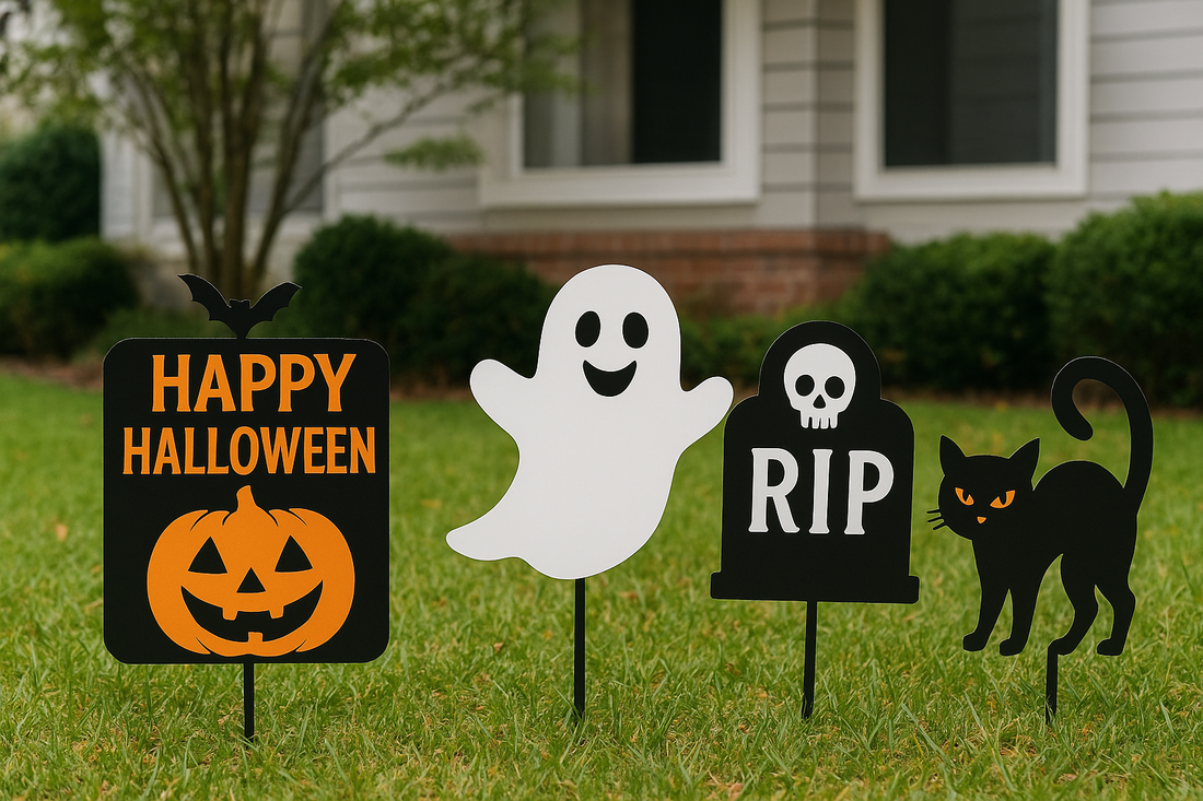 The magnificence of nature in its most ghostly aspect: use the Halloween Outdoor Garden Decoration Yard Signs,