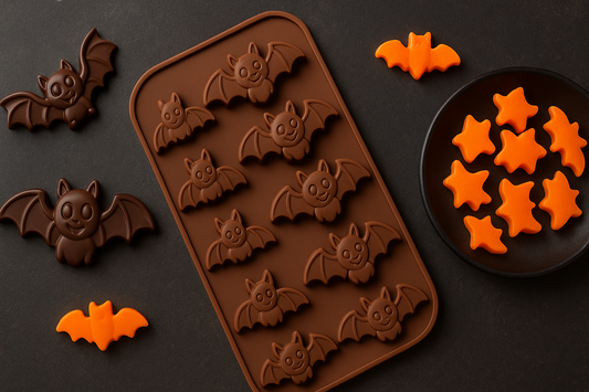 Halloween Cartoon Baking Set Chocolate Mold (Bat) – Craft Spooky Sweet Treats with Style!